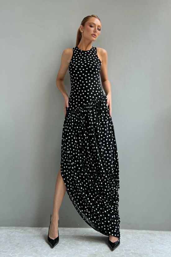 Imagem de Vestido Mídi Barra Balone Fluida e Assimétrica Poás Zen